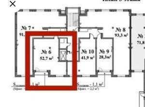 2-к квартира, вторичка, 53м2, 3/6 этаж