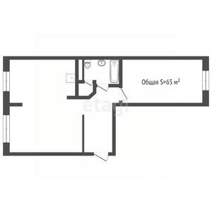 2-к квартира, вторичка, 65м2, 5/5 этаж