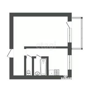 1-к квартира, вторичка, 30м2, 3/5 этаж