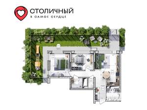 2-к квартира, вторичка, 92м2, 2/25 этаж