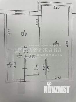 2-к квартира, вторичка, 43м2, 3/5 этаж