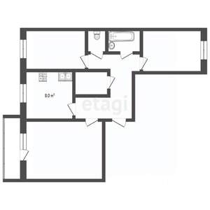 3-к квартира, вторичка, 63м2, 7/10 этаж