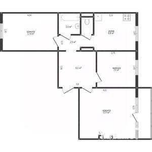 3-к квартира, вторичка, 62м2, 2/10 этаж