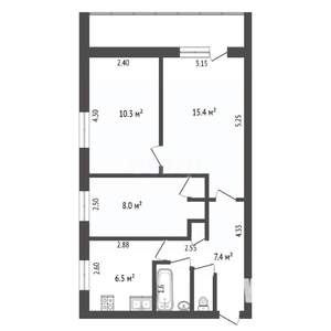 3-к квартира, вторичка, 59м2, 5/5 этаж