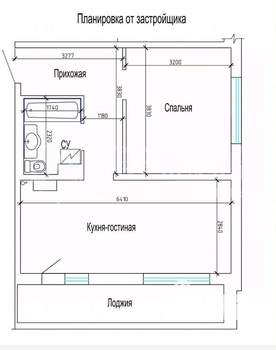 2-к квартира, вторичка, 45м2, 4/12 этаж