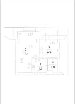 1-к квартира, вторичка, 28м2, 10/10 этаж