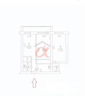 2-к квартира, вторичка, 66м2, 7/10 этаж