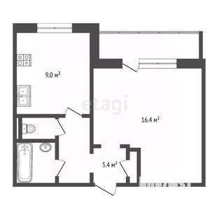 1-к квартира, вторичка, 30м2, 10/10 этаж