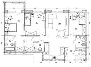 4-к квартира, вторичка, 99м2, 5/8 этаж