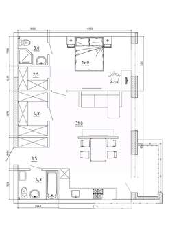 3-к квартира, вторичка, 71м2, 3/8 этаж