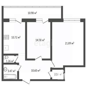 2-к квартира, вторичка, 65м2, 6/11 этаж