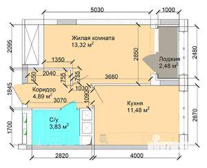 1-к квартира, вторичка, 35м2, 8/15 этаж