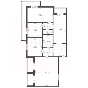 4-к квартира, вторичка, 126м2, 5/5 этаж