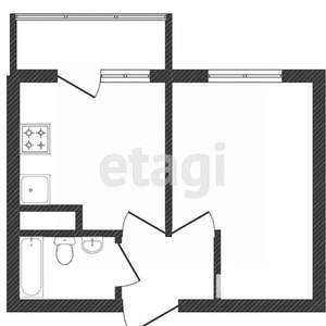 1-к квартира, вторичка, 33м2, 9/16 этаж