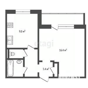 1-к квартира, вторичка, 30м2, 10/10 этаж