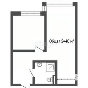 1-к квартира, вторичка, 41м2, 14/20 этаж