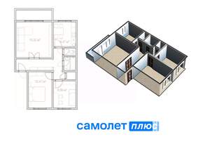 3-к квартира, вторичка, 65м2, 8/10 этаж