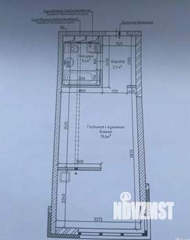 Студия квартира, вторичка, 28м2, 2/7 этаж