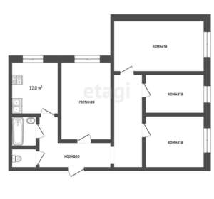 4-к квартира, вторичка, 86м2, 8/8 этаж
