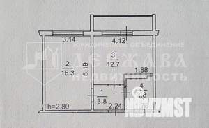 1-к квартира, вторичка, 37м2, 2/16 этаж