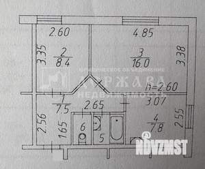 2-к квартира, вторичка, 44м2, 3/3 этаж