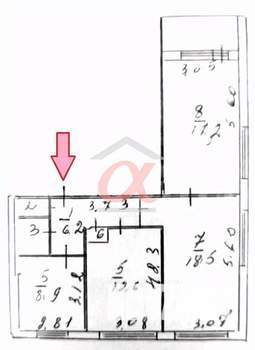 3-к квартира, вторичка, 68м2, 7/9 этаж