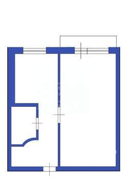 1-к квартира, вторичка, 30м2, 4/5 этаж