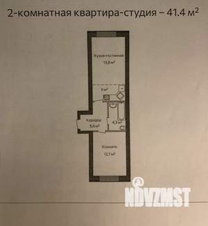 2-к квартира, вторичка, 41м2, 1/4 этаж