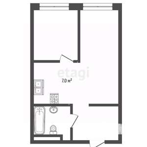 1-к квартира, вторичка, 36м2, 5/7 этаж