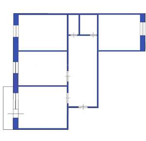 3-к квартира, вторичка, 62м2, 1/6 этаж