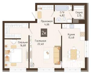 3-к квартира, вторичка, 68м2, 7/7 этаж