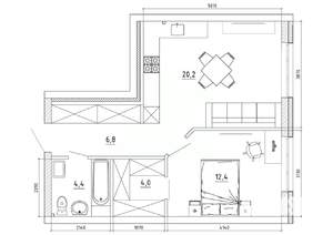 2-к квартира, вторичка, 49м2, 2/8 этаж