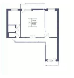 3-к квартира, вторичка, 70м2, 5/9 этаж