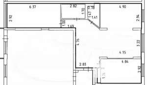 3-к квартира, вторичка, 89м2, 4/5 этаж