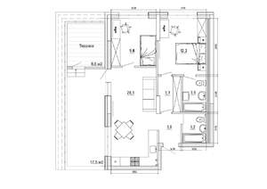 2-к квартира, вторичка, 84м2, 7/8 этаж