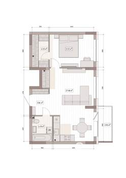 2-к квартира, вторичка, 54м2, 4/15 этаж