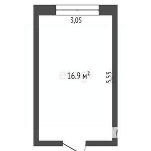 1-к квартира, вторичка, 17м2, 4/5 этаж
