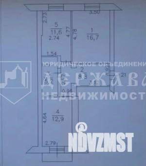 2-к квартира, вторичка, 55м2, 4/5 этаж