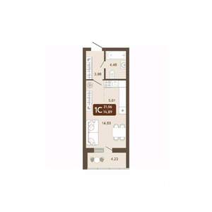 Студия квартира, вторичка, 31м2, 3/20 этаж