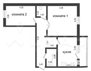 2-к квартира, вторичка, 63м2, 3/10 этаж