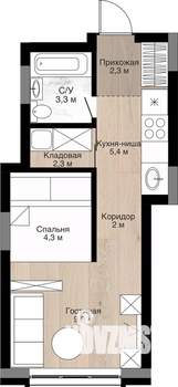 Студия квартира, вторичка, 30м2, 6/15 этаж