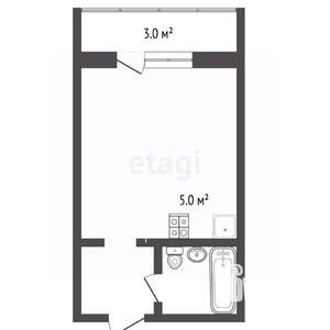 Студия квартира, вторичка, 29м2, 9/9 этаж