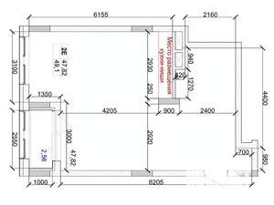 2-к квартира, строящийся дом, 49м2, 9/15 этаж