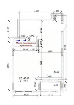 2-к квартира, вторичка, 49м2, 9/15 этаж