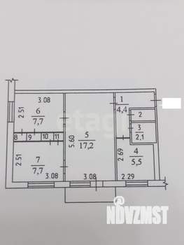 3-к квартира, вторичка, 47м2, 4/5 этаж