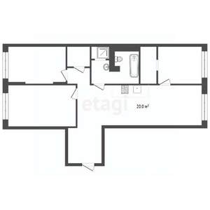4-к квартира, вторичка, 110м2, 2/13 этаж