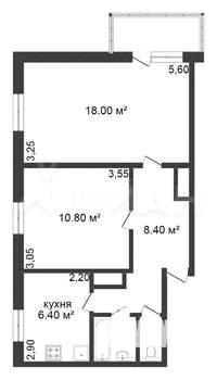 2-к квартира, вторичка, 50м2, 16/16 этаж