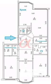 4-к квартира, вторичка, 136м2, 6/11 этаж