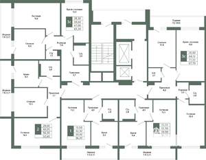 2-к квартира, вторичка, 68м2, 13/15 этаж