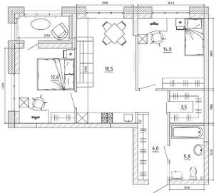 3-к квартира, вторичка, 68м2, 13/15 этаж